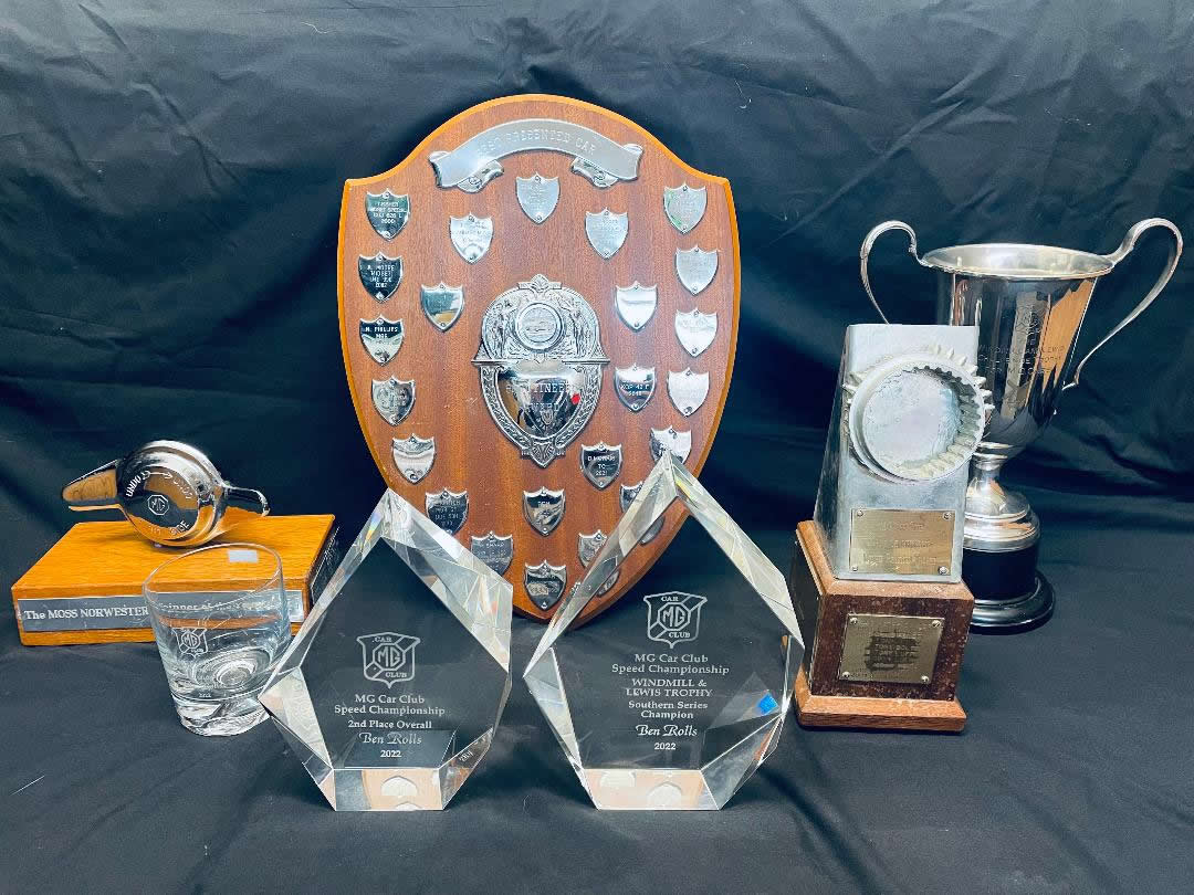 Ben's Trophies for the 2022 season