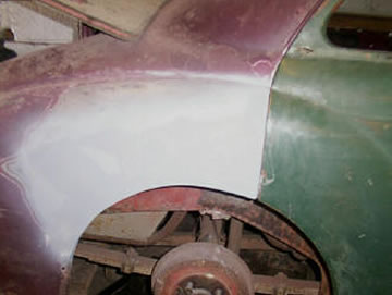 MG Magnette rear wheel arch